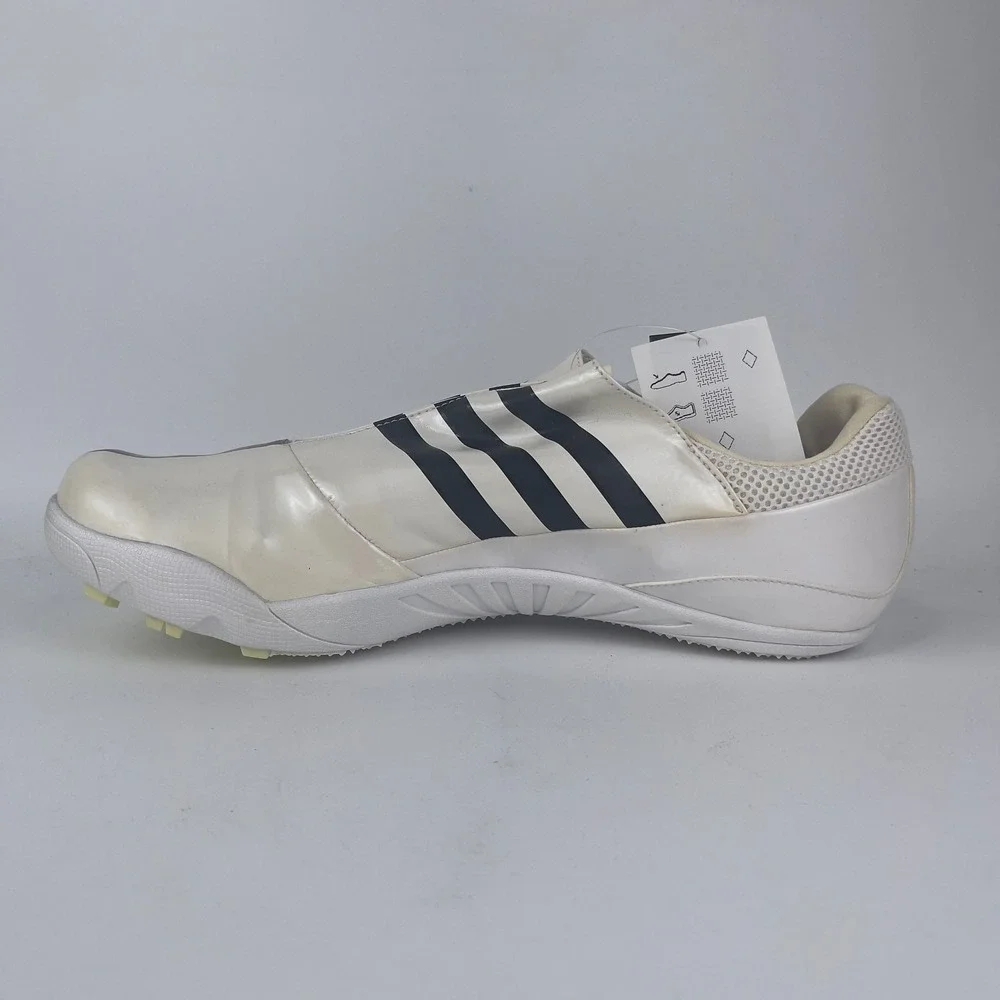 Adidas LJ Track and Field Shoes Men's 14.5 Beige White Zip Up 915399 with Spikes